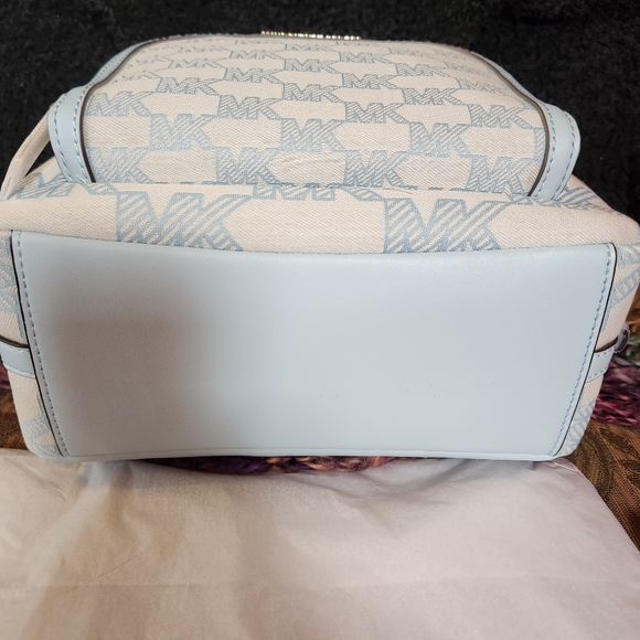 Brand New Michael Kors Jaycee Medium Backpack Vista Blue - Picture 3 of 5